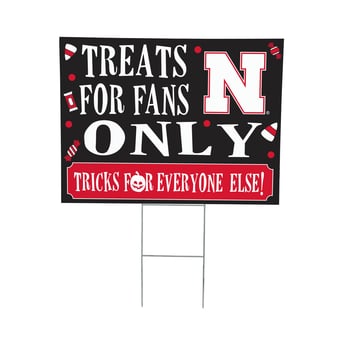 Nebraska Huskers 18" x 24" Halloween Treats Outdoor Yard Sign