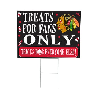 Chicago Blackhawks 18" x 24" Halloween Treats Outdoor Yard Sign