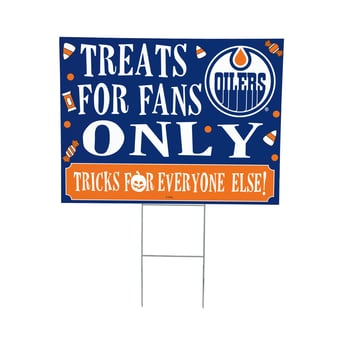 Edmonton Oilers 18" x 24" Halloween Treats Outdoor Yard Sign