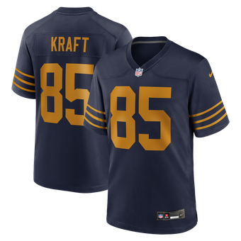 Men's Nike Tucker Kraft  Navy Green Bay Packers Alternate  Game Jersey