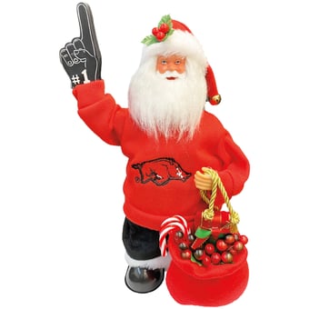 "Arkansas Razorbacks 12"" Animated Musical Santa"