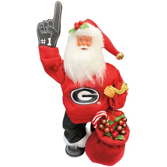 "Georgia Bulldogs 12"" Animated Musical Santa"