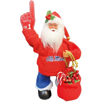 "Ole Miss Rebels 12"" Animated Musical Santa"