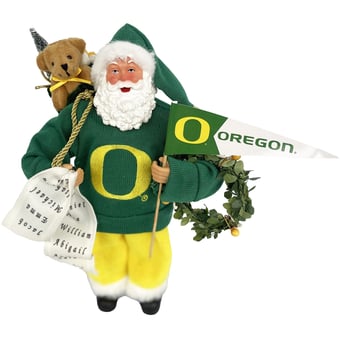"Oregon Ducks 12"" Santa Figure"