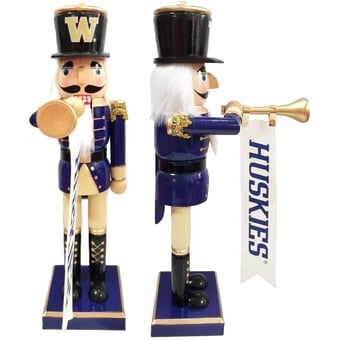 "Washington Huskies 14"" Bugler Nutcracker"