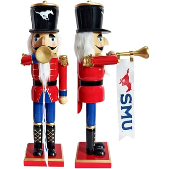 SMU Mustangs 14" Bugler Nutcracker