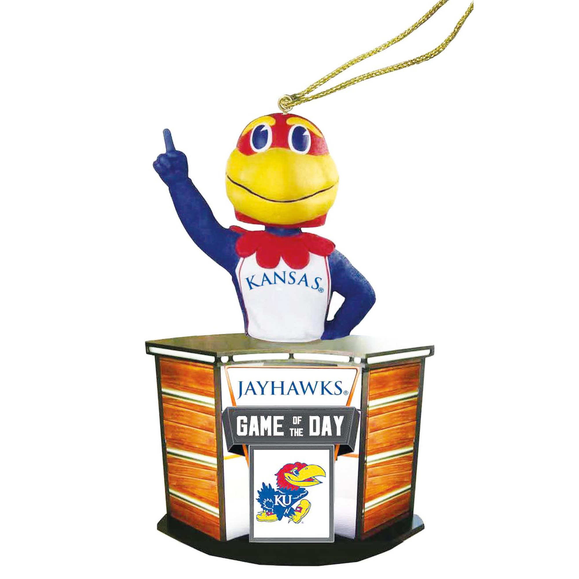 Kansas Jayhawks 4" Game of the Day Ornament