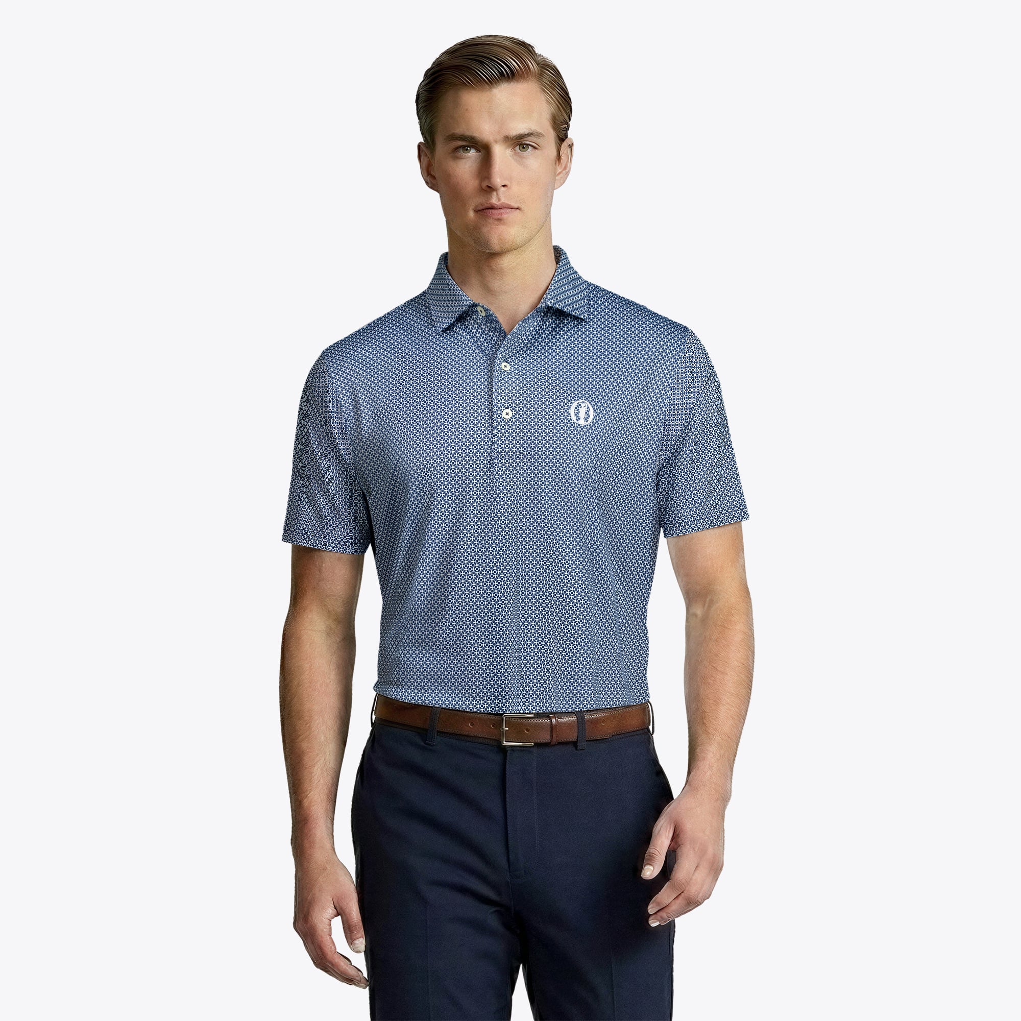 Polo The Open Fairway & Greene Webster Print - Blu Navy/Bianco