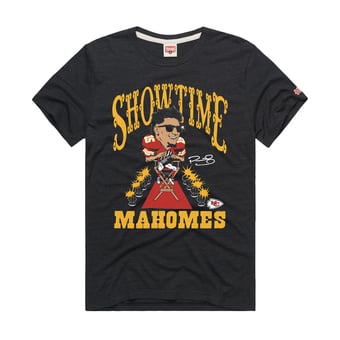 Unisex Homage Patrick Mahomes Charcoal Kansas City Chiefs Caricature Player Graphic Tri-Blend T-Shirt