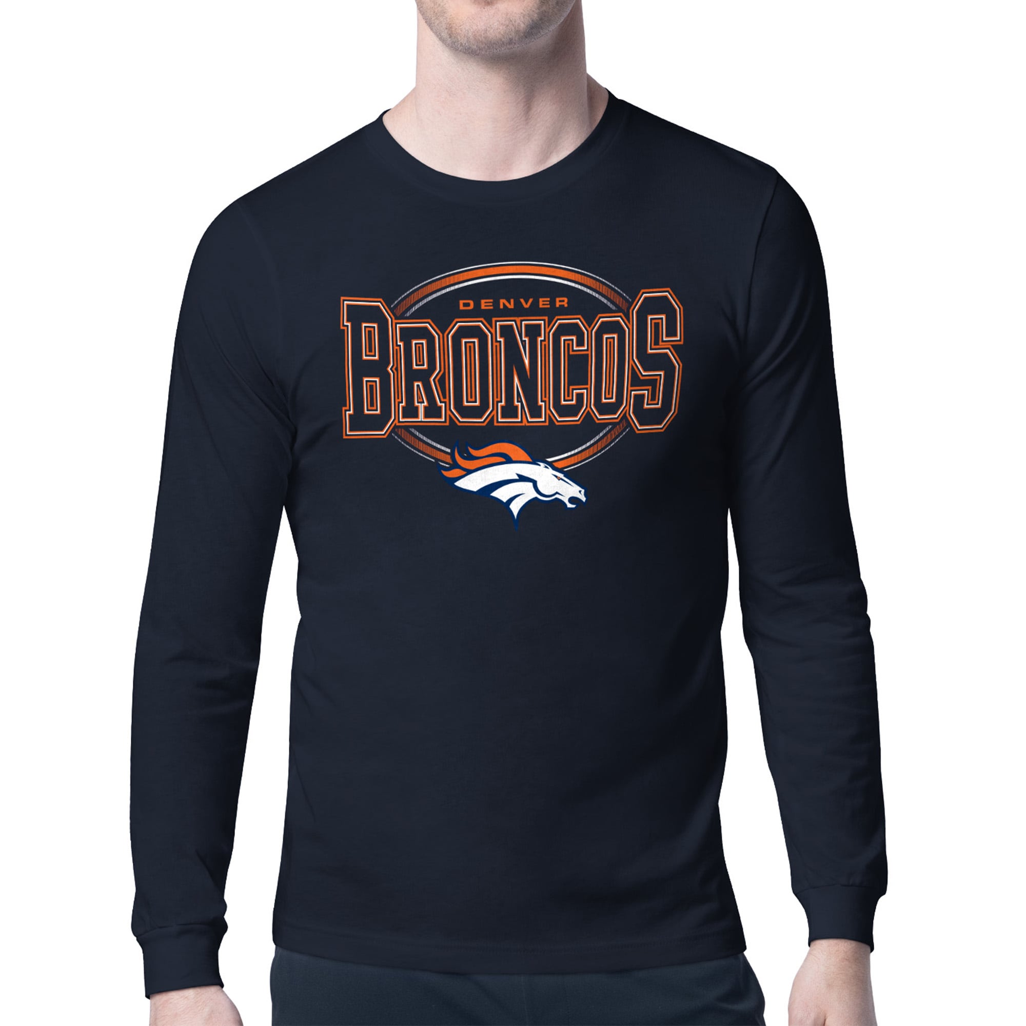 Men’s Starter Navy Denver Broncos Team Track Graphic Long Sleeve T-Shirt Men’s Starter Navy Denver Broncos Team Track Graphic Long Sleeve T-Shirt