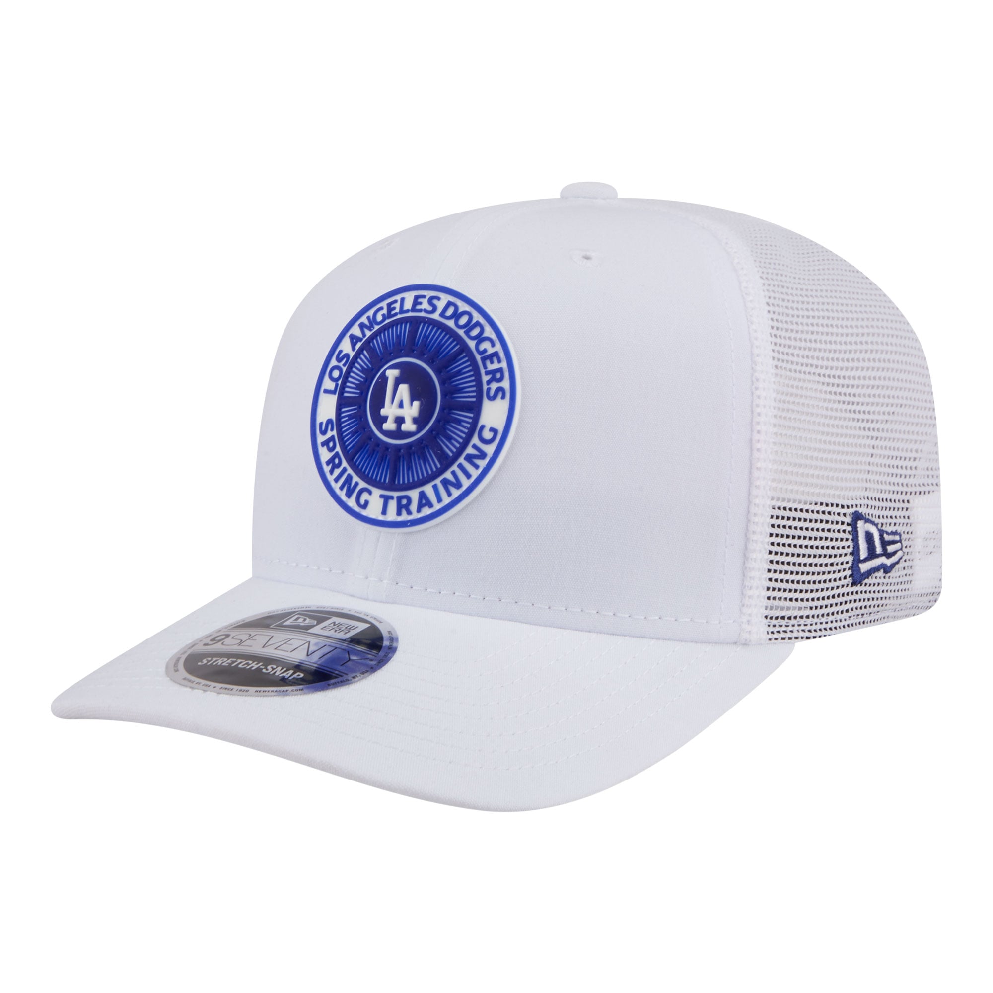 Men's New Era  White Los Angeles Dodgers 2026 Spring Training Fan Pack 9SEVENTY Adjustable Trucker Hat