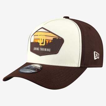 Men's New Era  Stone San Diego Padres 2026 Spring Training Fan Pack Gradient 39THIRTY Flex Hat