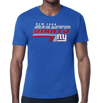 Men's Starter Royal New York Giants Logo Push Graphic T-Shirt