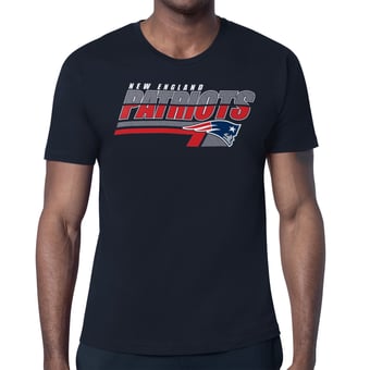 Men's Starter Navy New England Patriots Logo Push Graphic T-Shirt