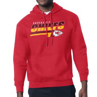 Men's Starter Red Kansas City Chiefs Logo Push Graphic Hoodie