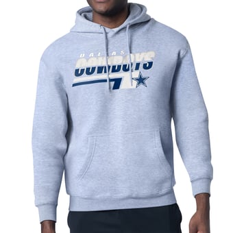 Men's Starter Gray Dallas Cowboys Logo Push Graphic Hoodie