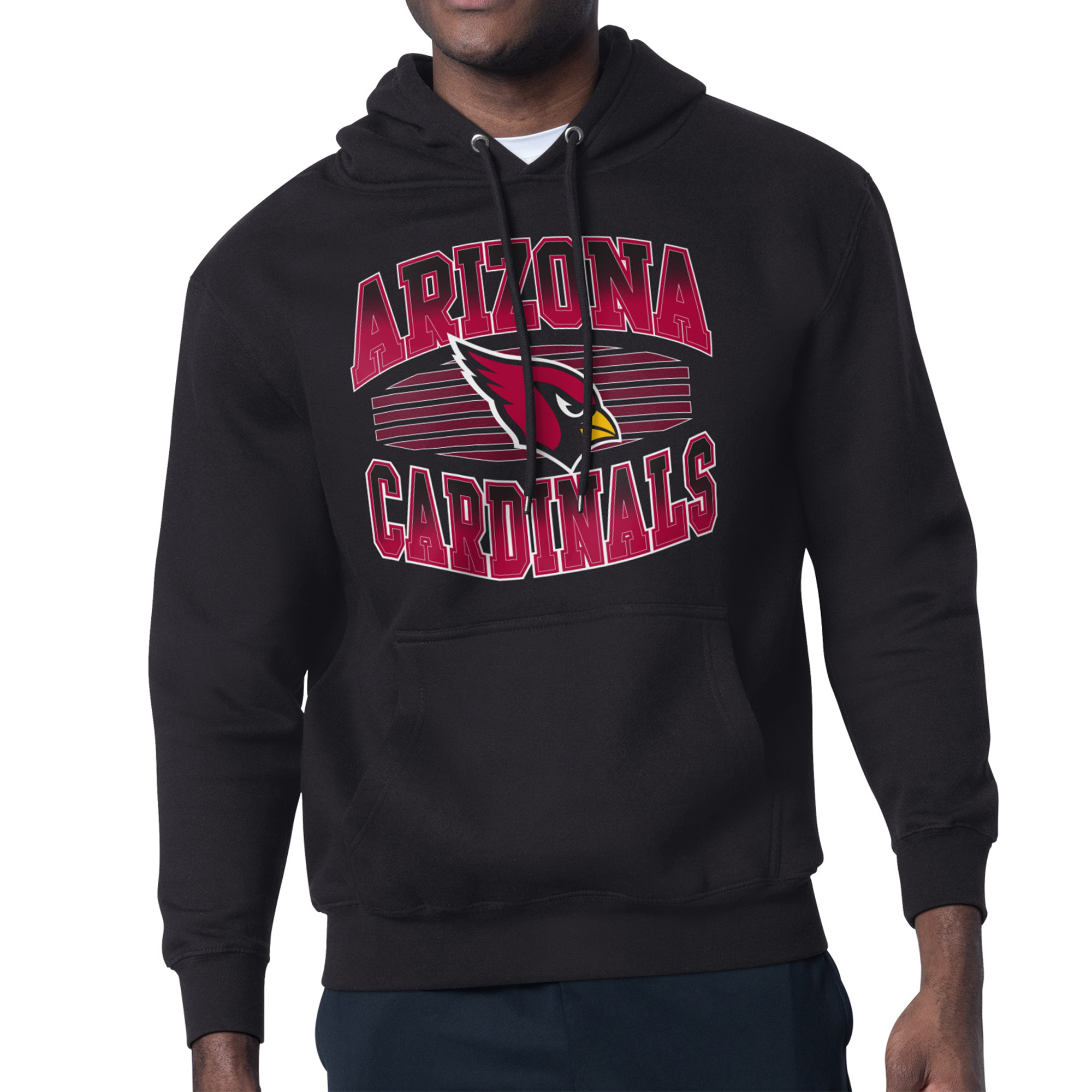 Men's Starter Black Arizona Cardinals Team Grit Graphic Hoodie