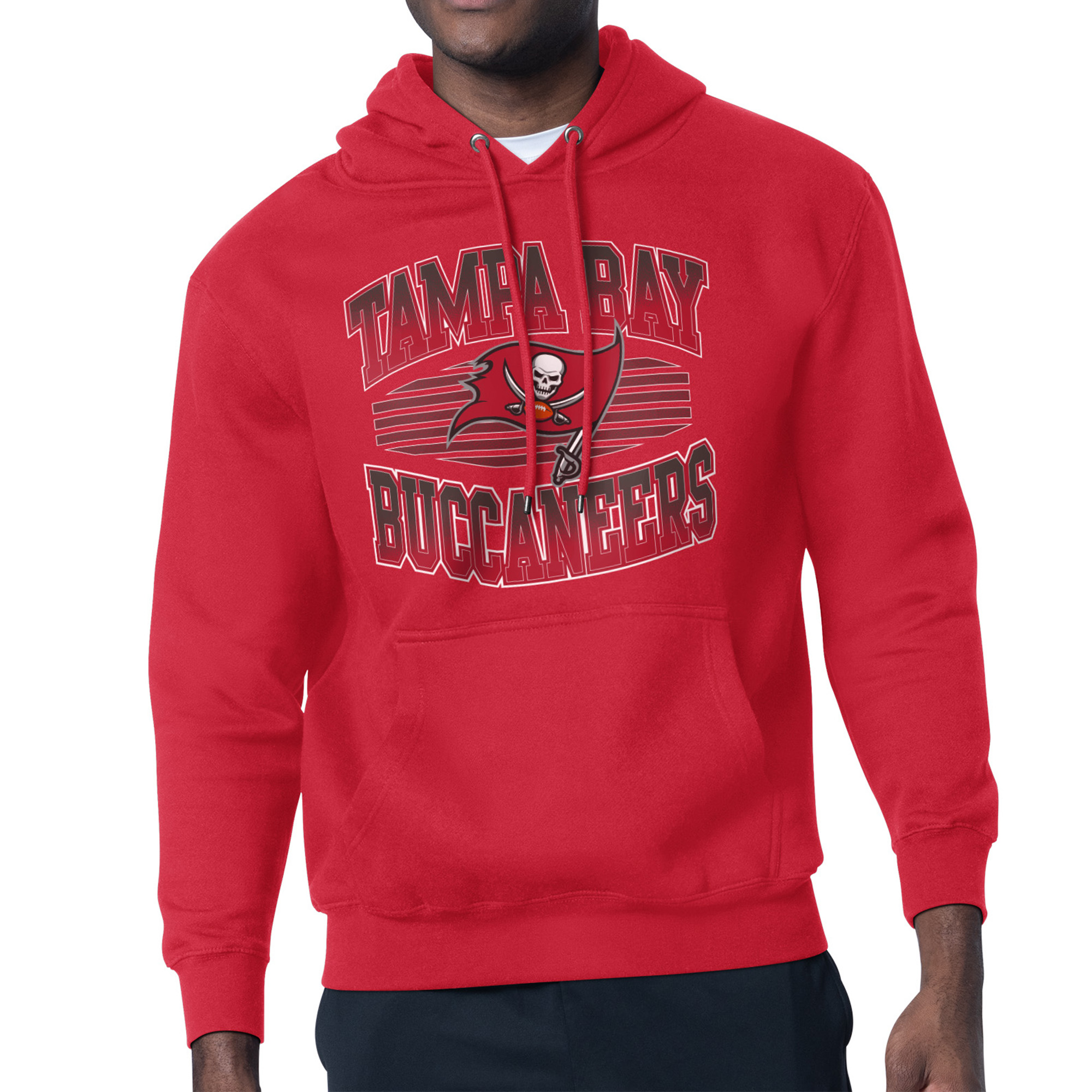 Men's Starter Red Tampa Bay Buccaneers Team Grit Graphic Hoodie
