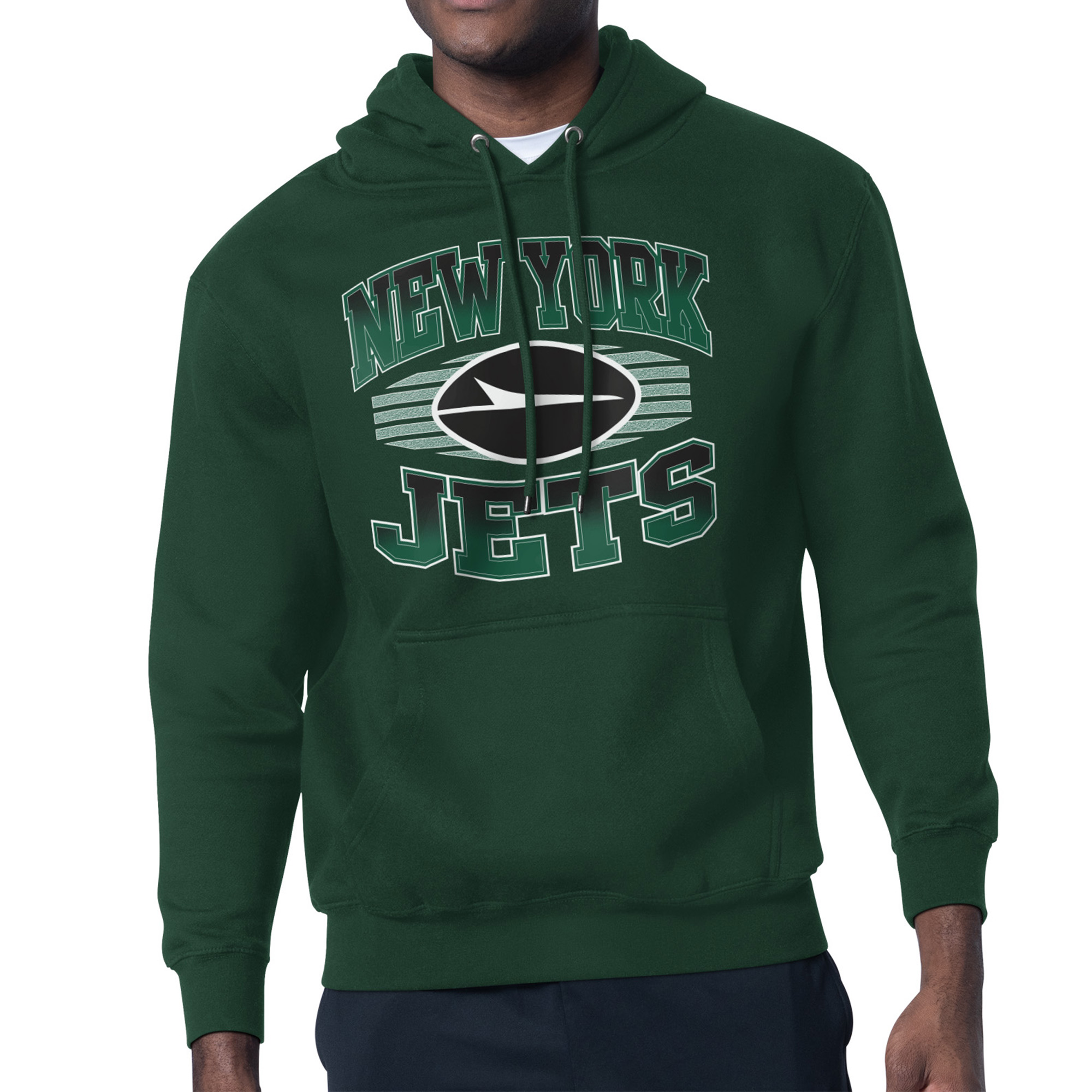 Men's Starter Green New York Jets Team Grit Graphic Hoodie