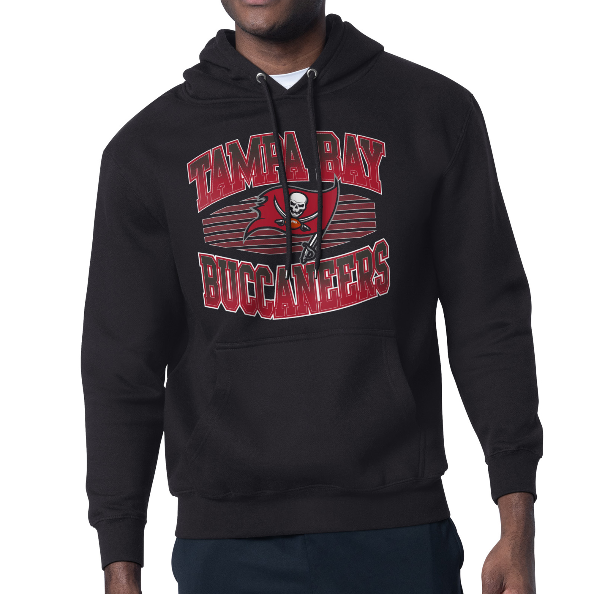 Men's Starter Black Tampa Bay Buccaneers Team Grit Graphic Hoodie