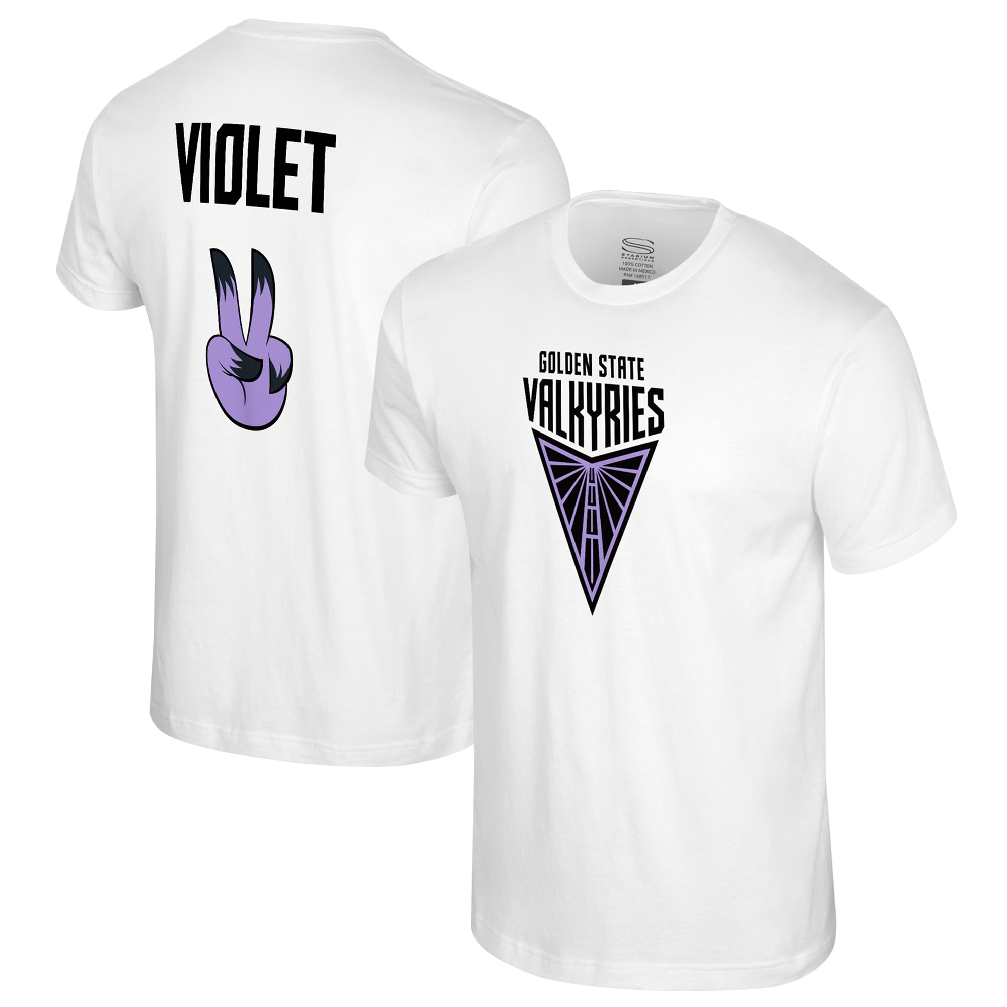 Unisex Stadium Essentials White Golden State Valkyries Mascot Name & Number T-Shirt