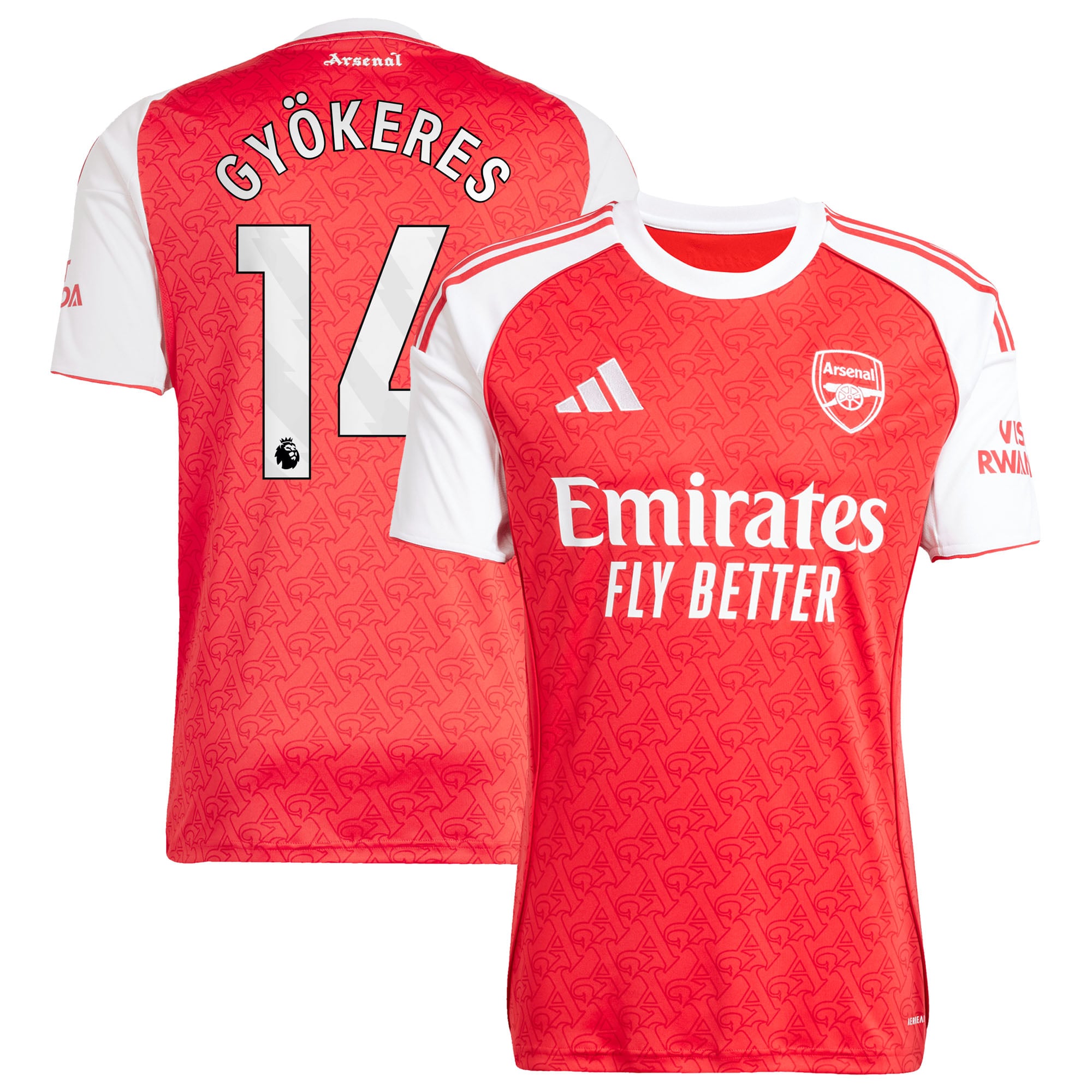 Maillot Domicile Arsenal adidas 2025-26 avec flocage Gyökeres 14
