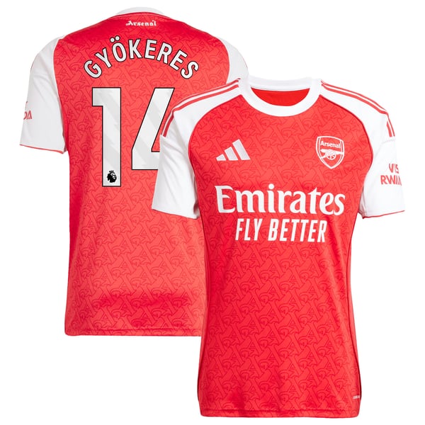 Maillot Domicile Arsenal adidas 2025-26 avec flocage Gyökeres 14