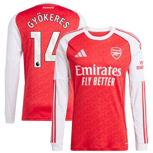 Maillot Domicile manches longues Arsenal adidas 2025-27 avec flocage Gyökeres 14