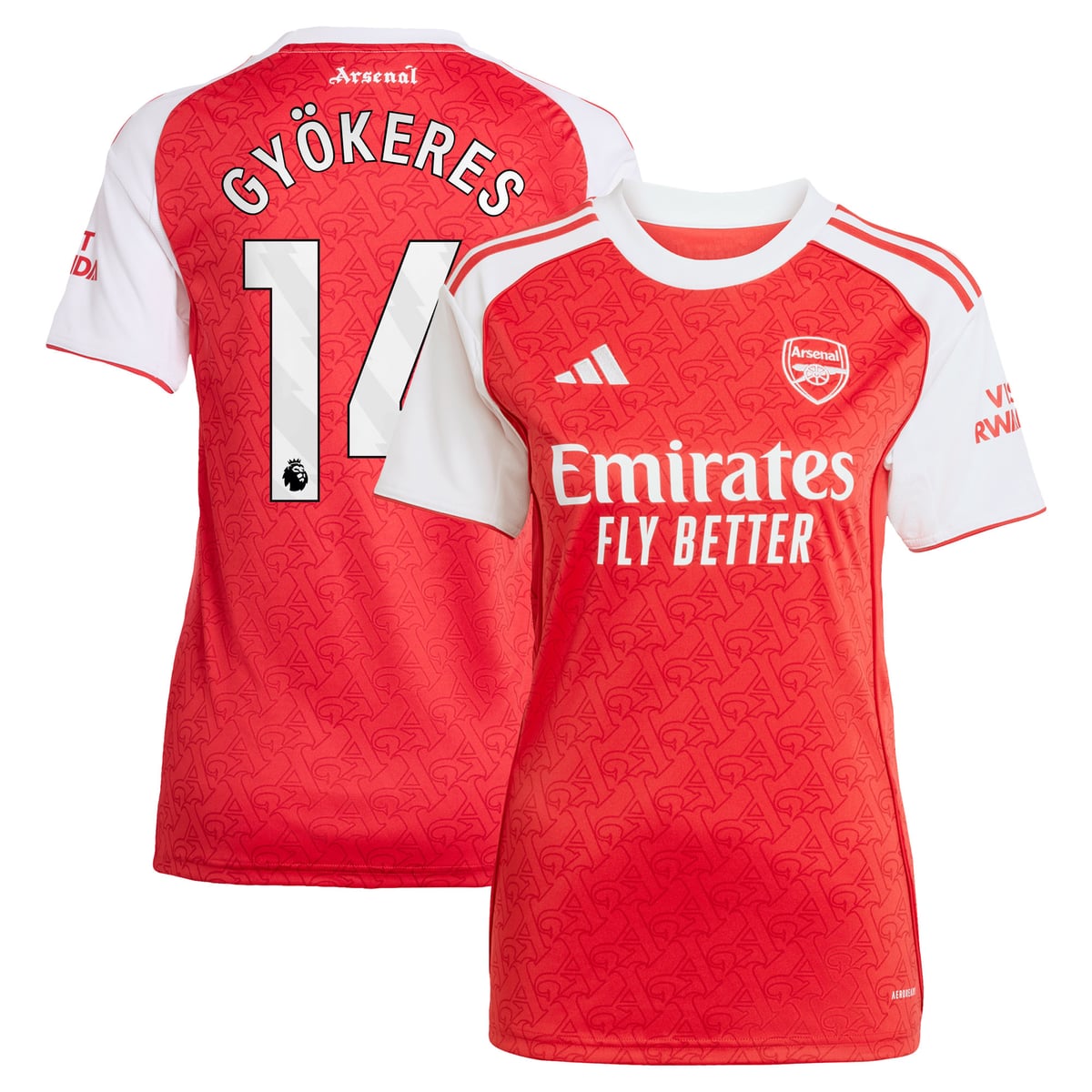 Maillot Domicile Arsenal adidas 2025-26 - Femme avec flocage Gyökeres 14