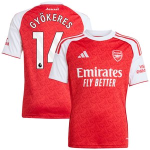 Maillot Domicile Arsenal adidas 2025-26 - Enfant avec flocage Gyökeres 14, vue 1
