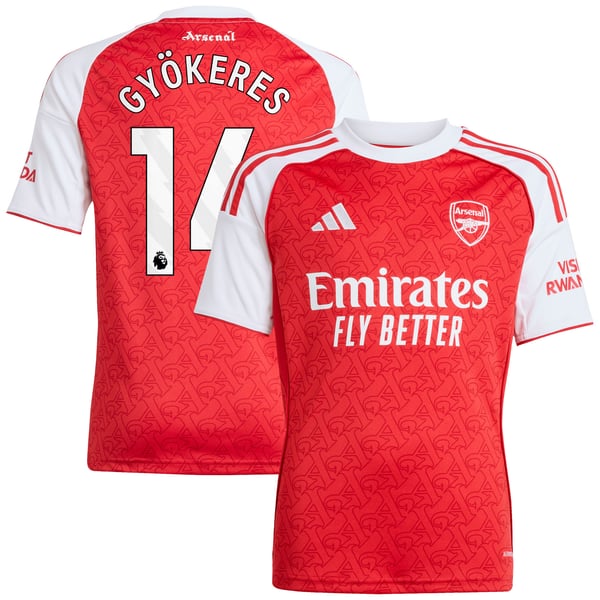 Maillot Domicile Arsenal adidas 2025-26 - Enfant avec flocage Gyökeres 14