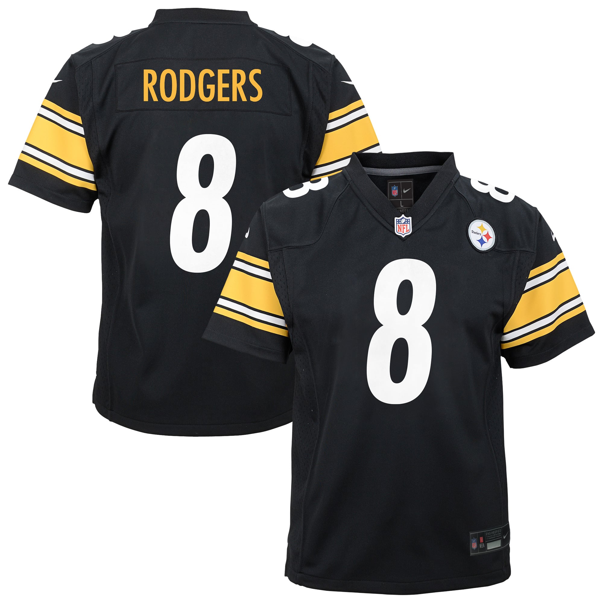 Camiseta Nike Game de la 1ª equipación del Pittsburgh Steelers - Aaron Rodgers - Jóvenes