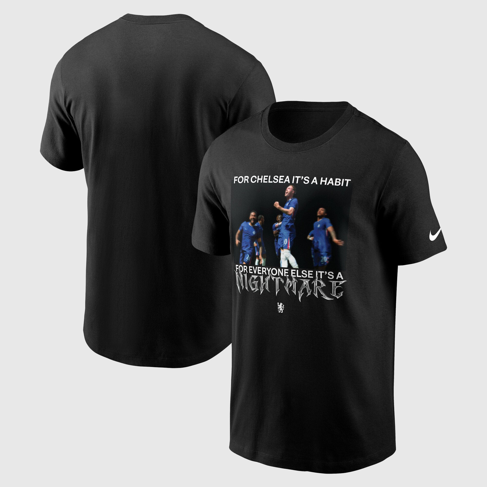 T-shirt graphique Chelsea Nike « For Chelsea it’s a Habit » - Noir