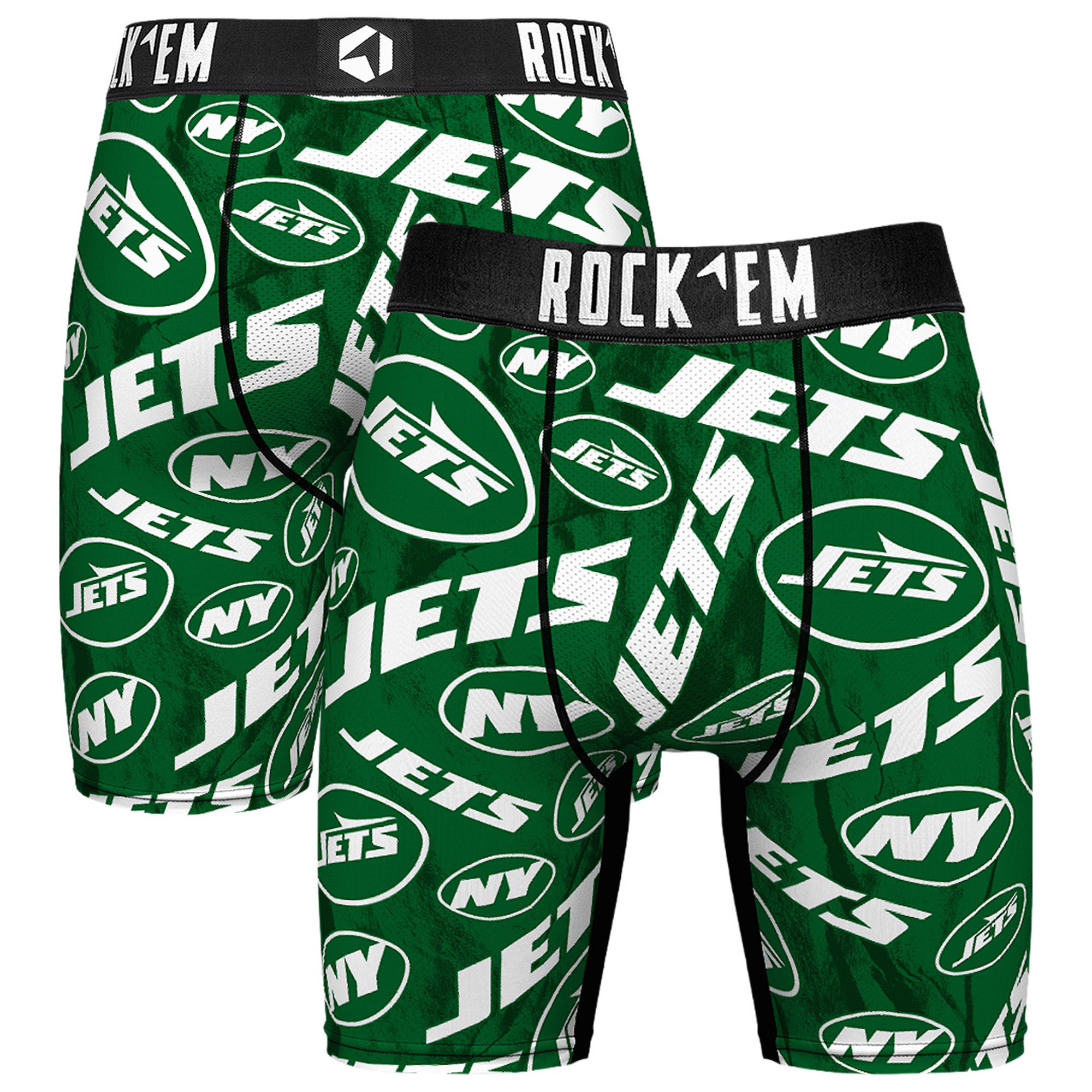 Men's Rock Em Green New York Jets Logo Boxer Briefs