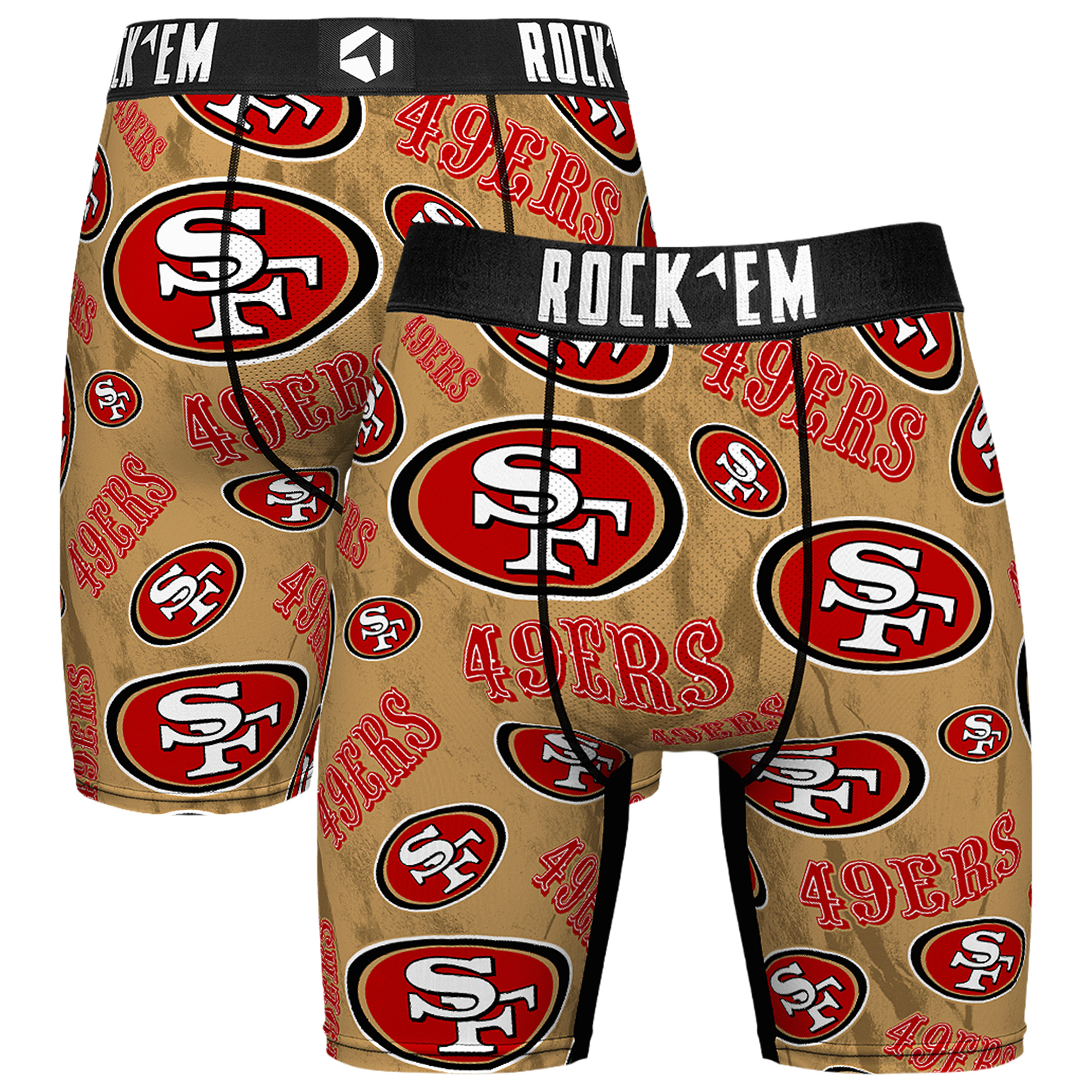 Men's Rock Em Scarlet San Francisco 49ers Logo Boxer Briefs