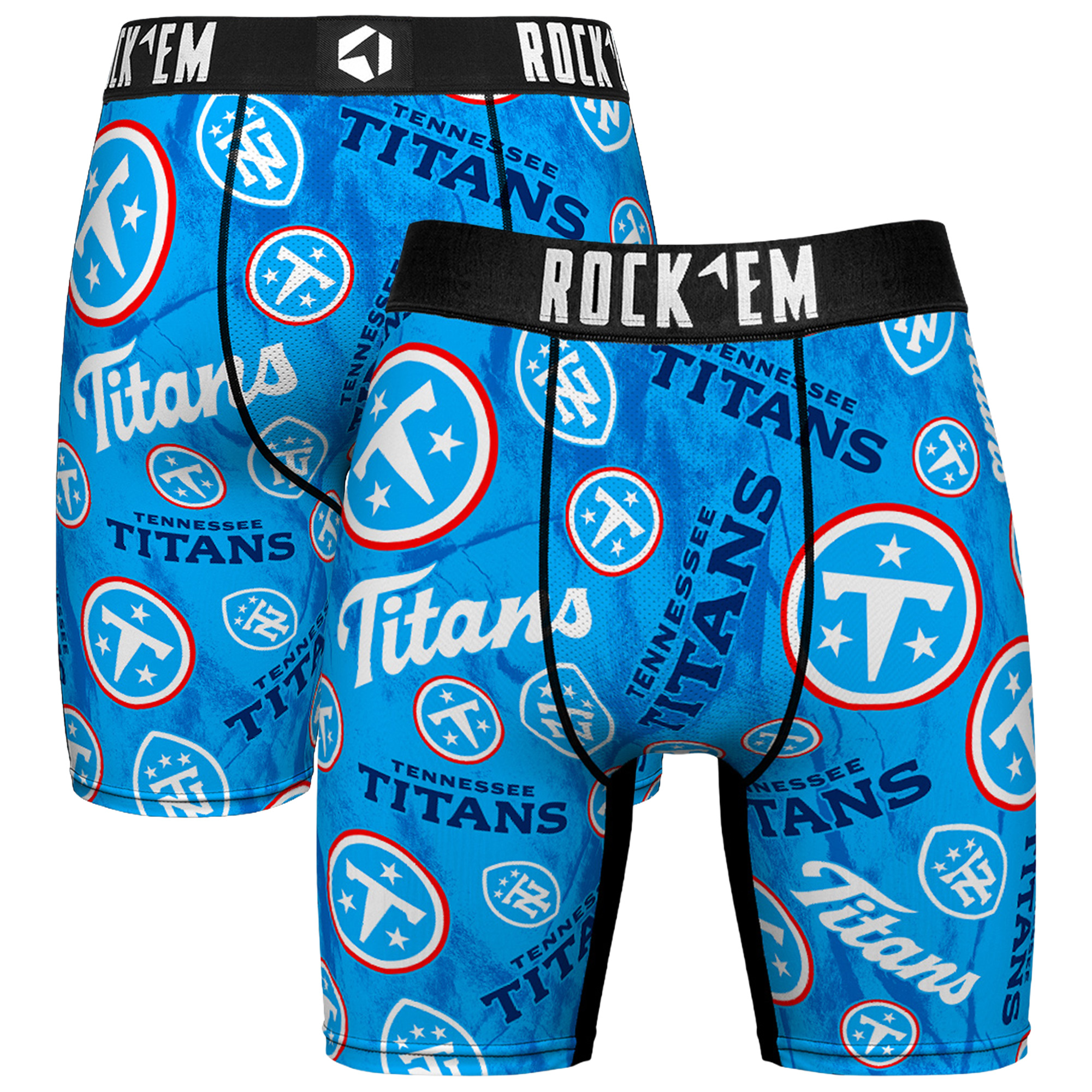Men's Rock Em  Blue Tennessee Titans Logo Boxer Briefs