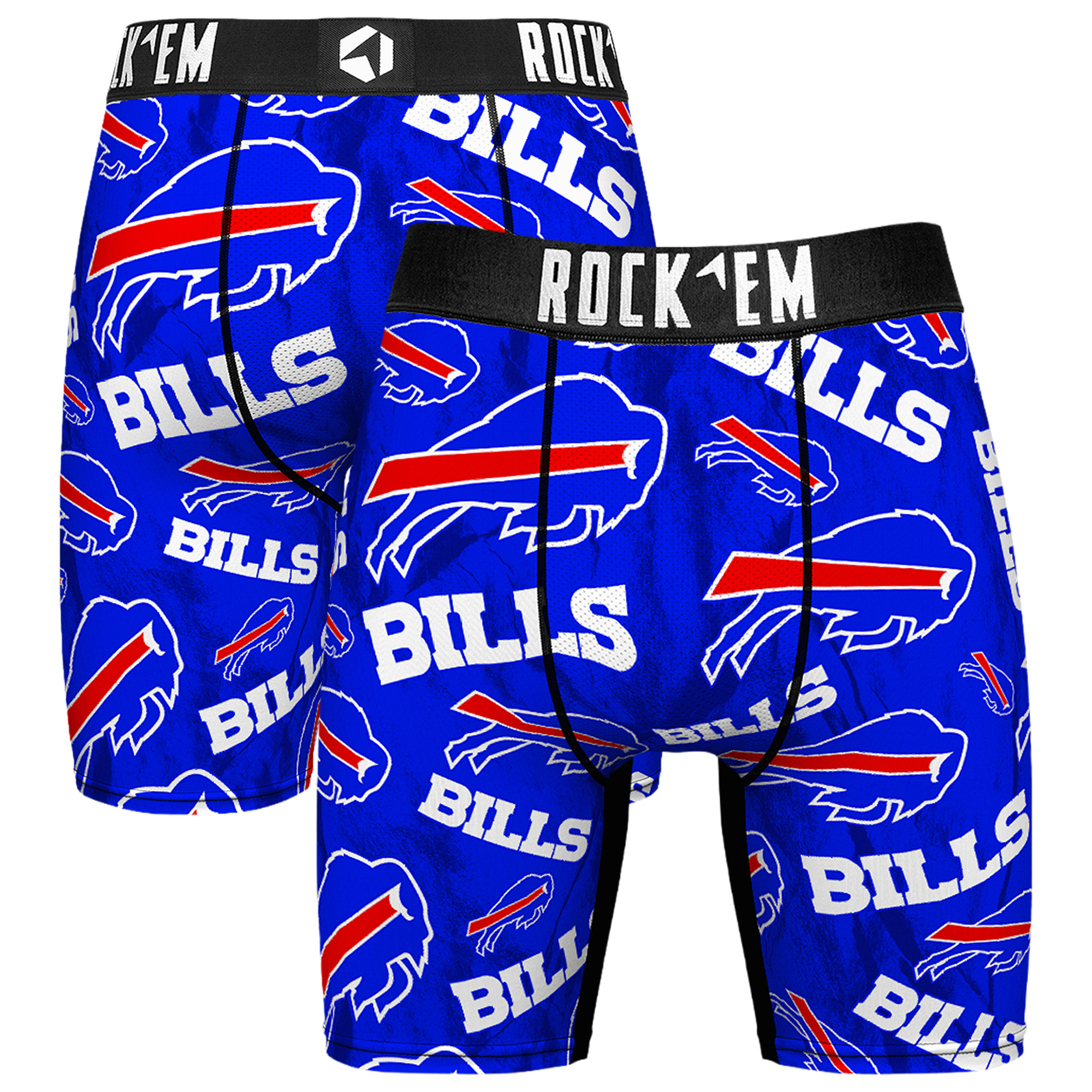 Men's Rock Em  Blue Buffalo Bills Logo Boxer Briefs