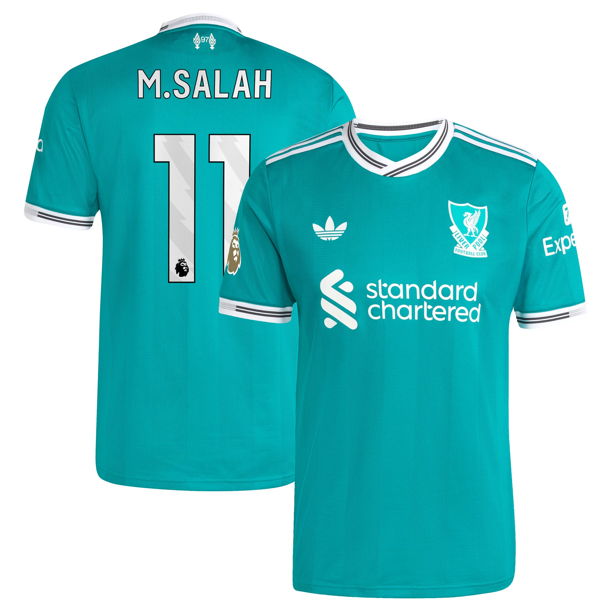Men's adidas Mohamed Salah Green Liverpool 2025/26 Third Authentic Player Jersey