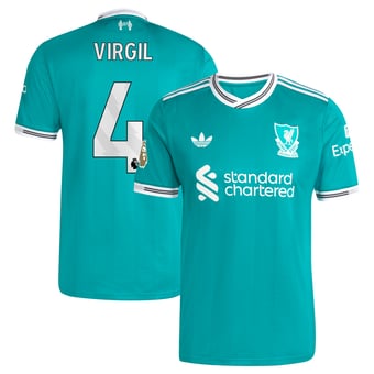Men's adidas Virgil van Dijk Green Liverpool 2025/26 Third Authentic Player Jersey