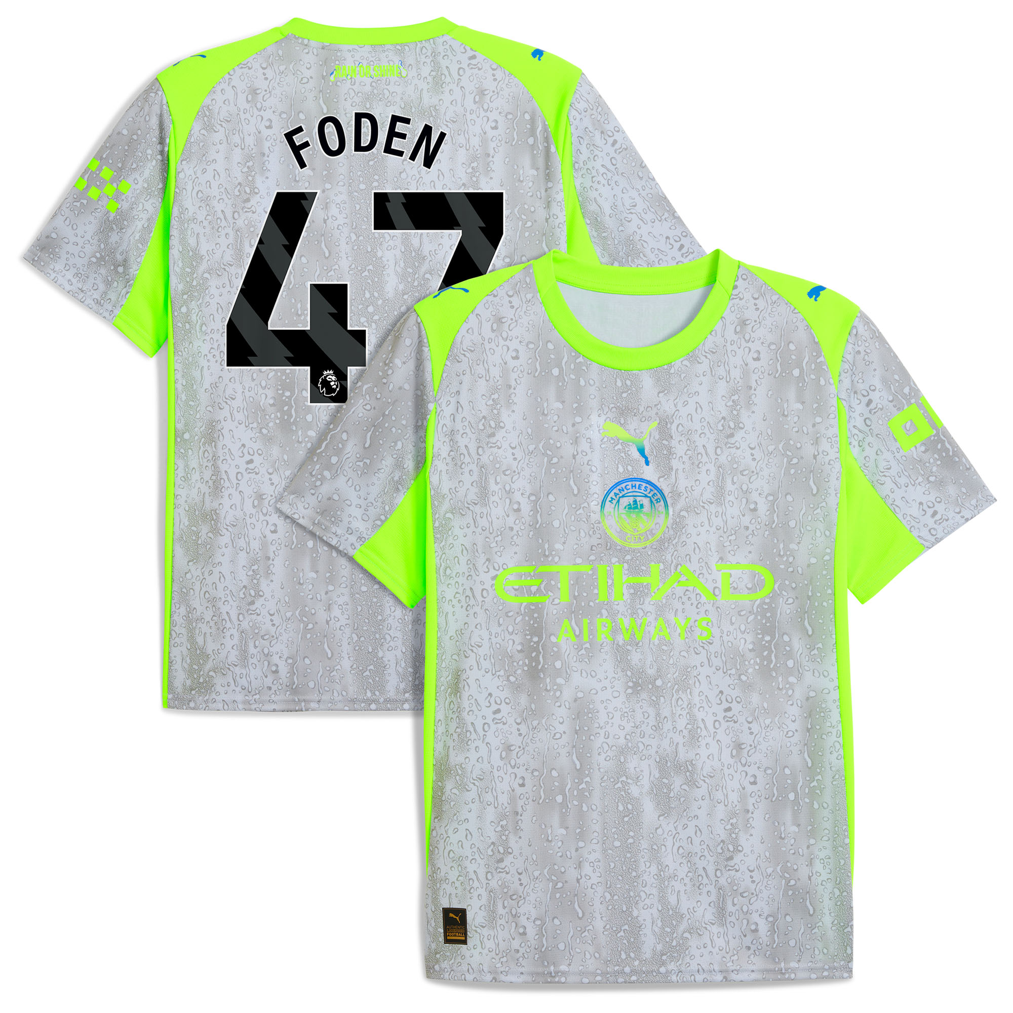Men's Puma Green/Neon Green Manchester City 2025/26 Third Replica Jersey