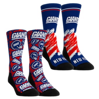 Youth Rock Em  Blue New York Giants Throwback Two-Pack Crew Socks Set