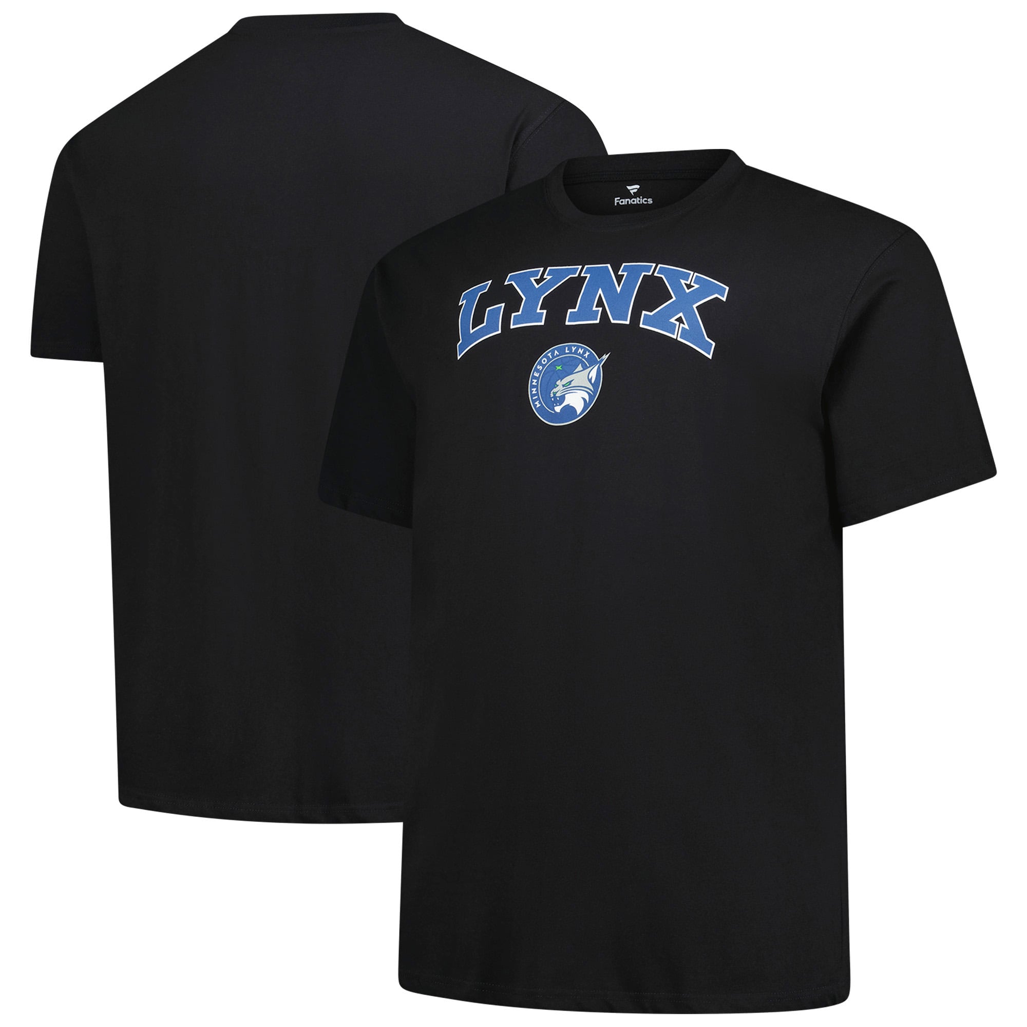 Men's Fanatics Black Minnesota Lynx Big & Tall Arch Logo T-Shirt