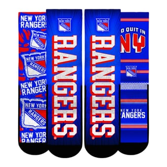 Unisex Rock Em  Blue New York Rangers Fan Favorites Three-Pack Crew Socks Set