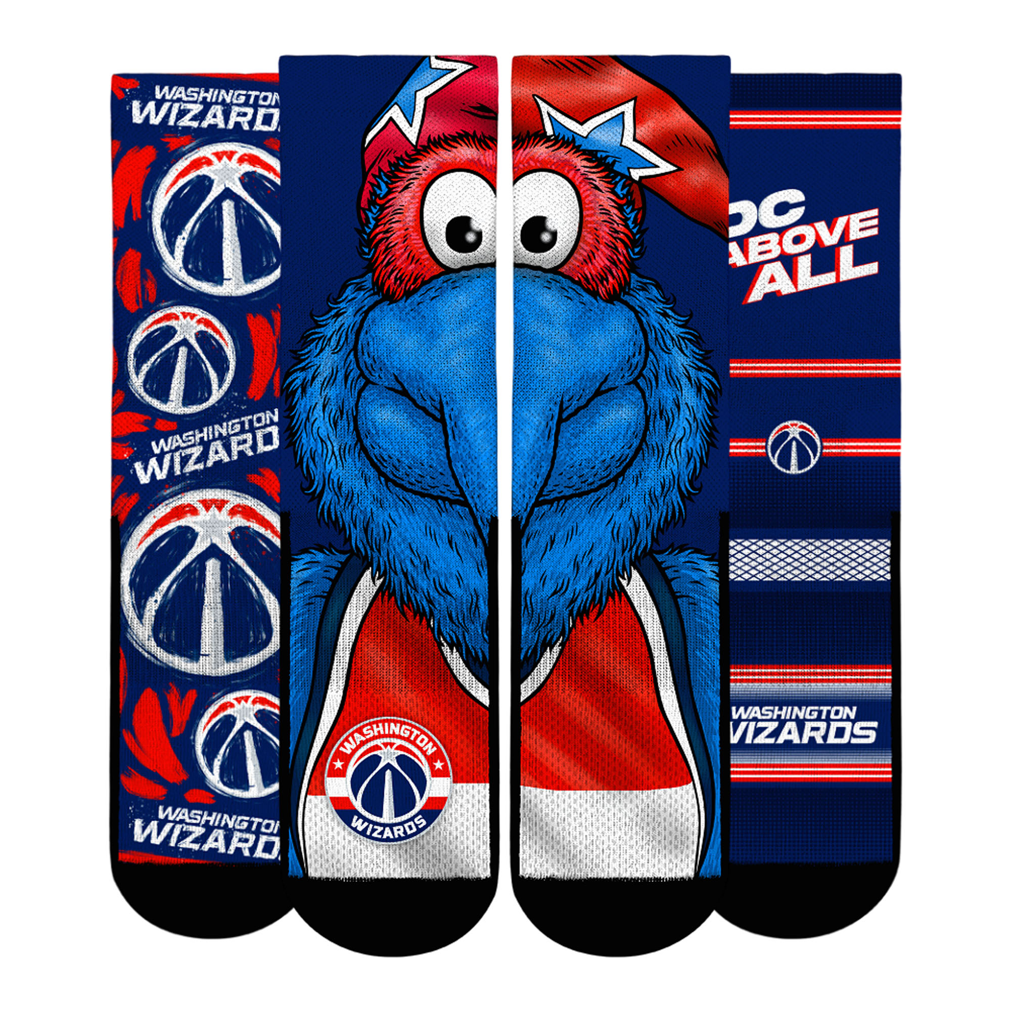 Unisex Rock Em Blue Washington Wizards Fan Favorites Three-Pack Crew Socks Set