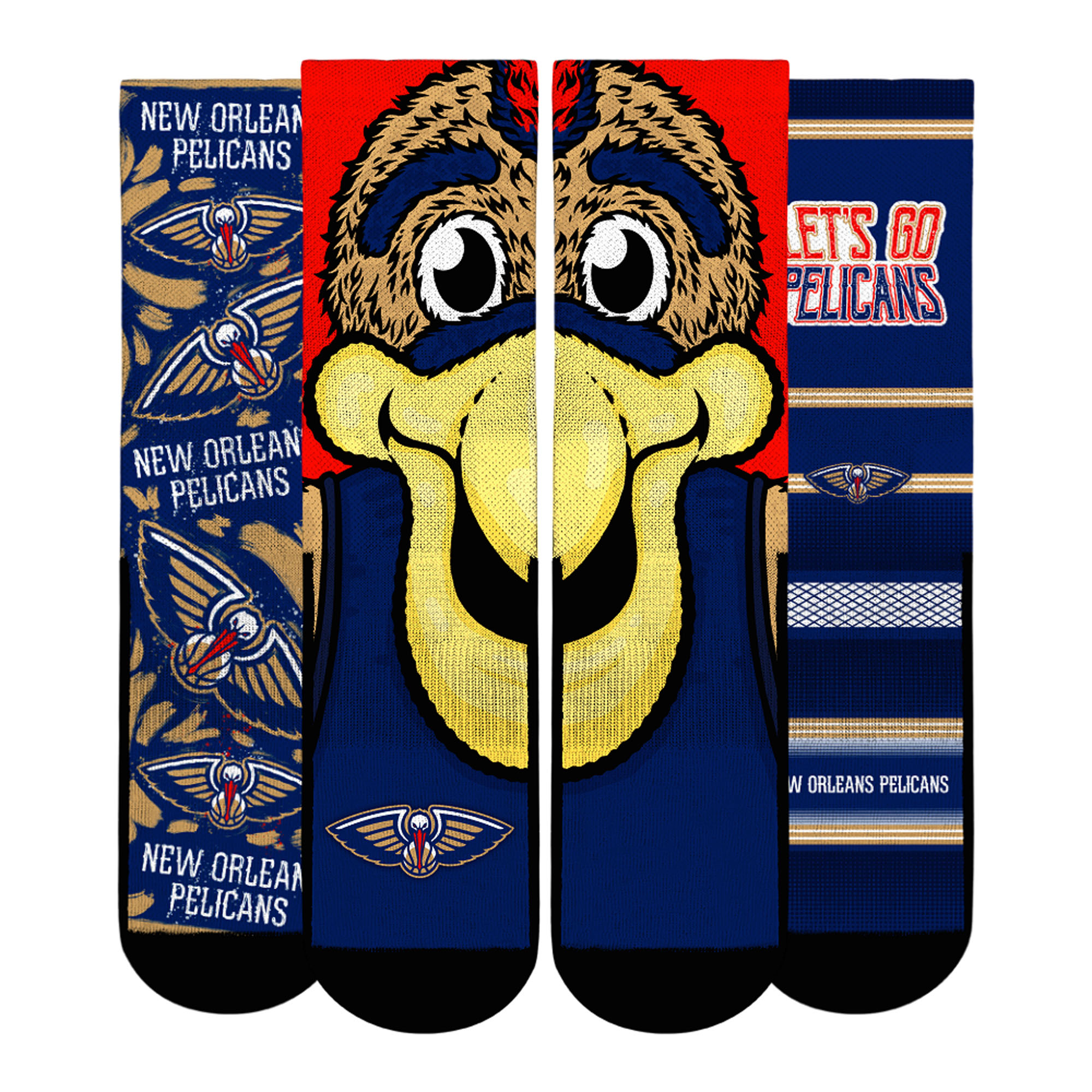 Unisex Rock Em Red New Orleans Pelicans Fan Favorites Three-Pack Crew Socks Set