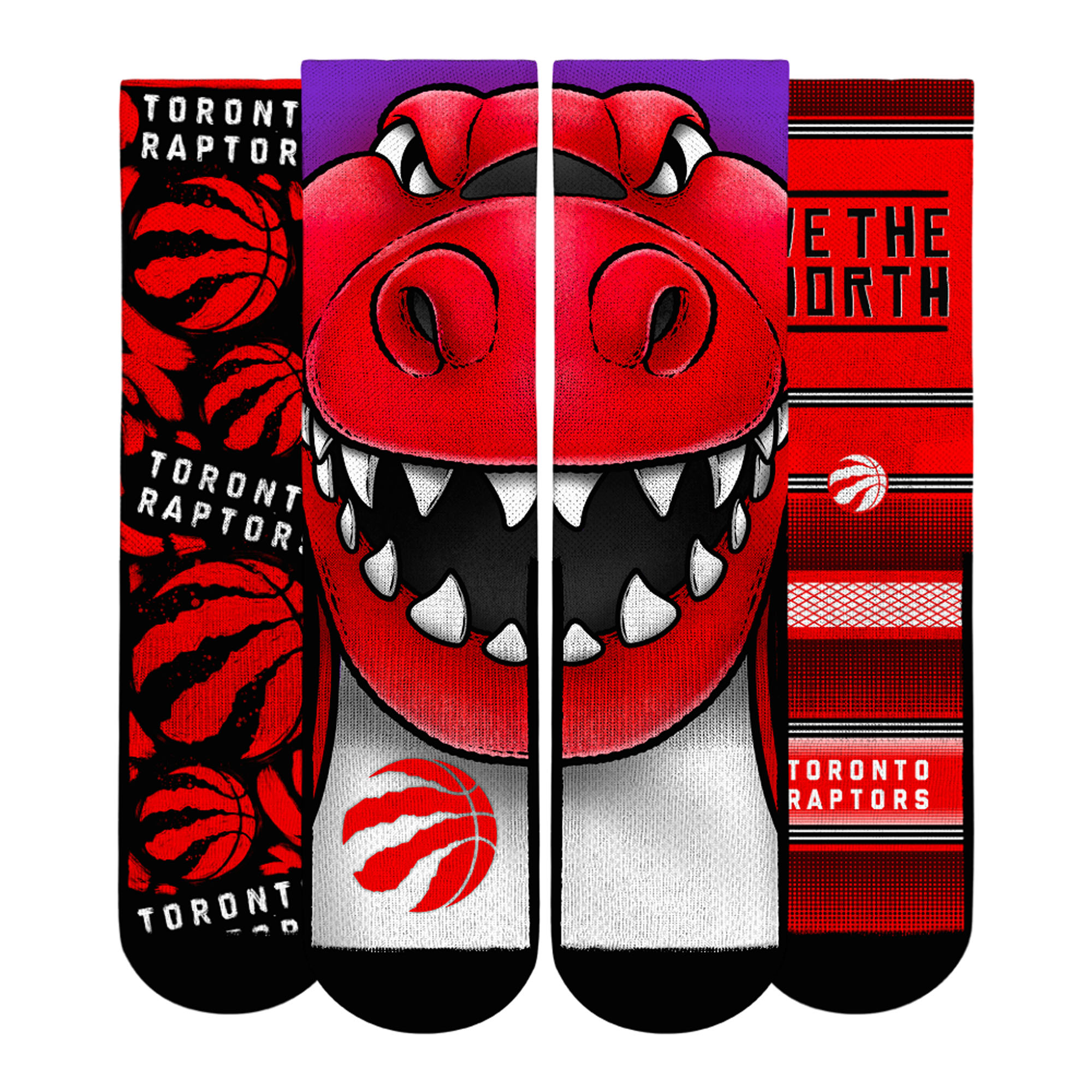 Unisex Rock Em Red Toronto Raptors Fan Favorites Three-Pack Crew Socks Set