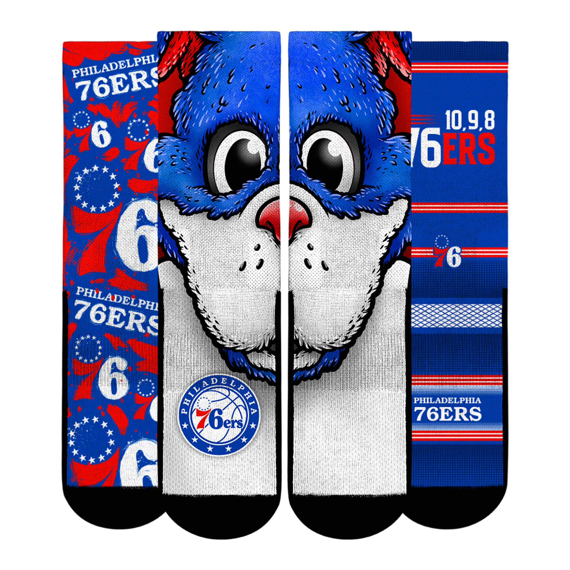 Unisex Rock Em Blue Philadelphia 76ers Fan Favorites Three-Pack Crew Socks Set