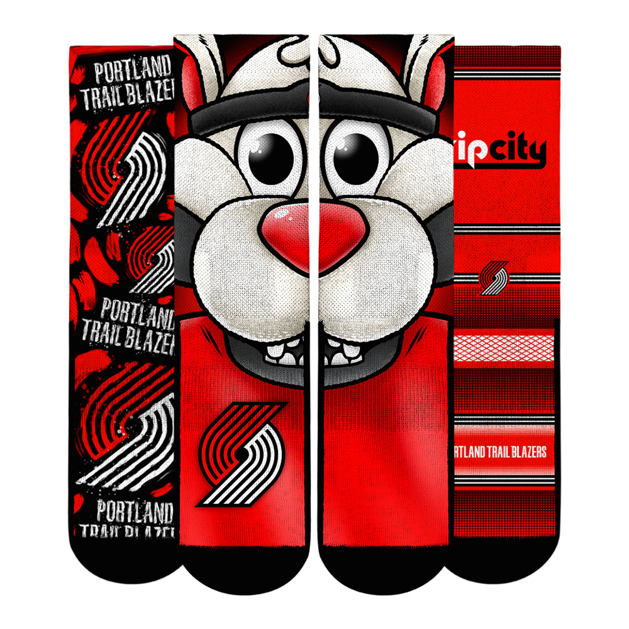 Unisex Rock Em Red Portland Trail Blazers Fan Favorites Three-Pack Crew Socks Set