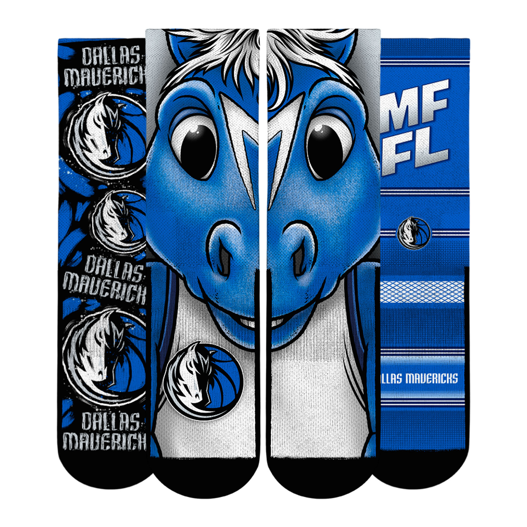 Unisex Rock Em Blue Dallas Mavericks Fan Favorites Three-Pack Crew Socks Set