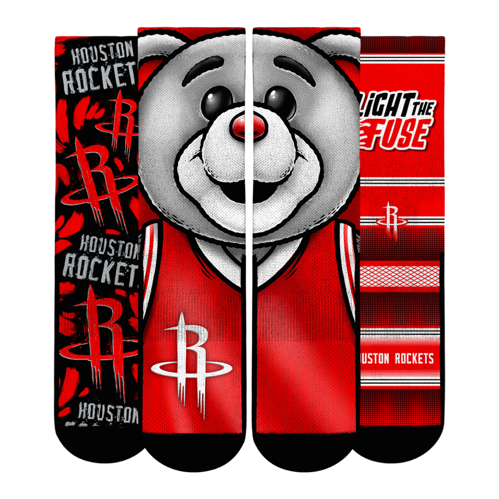 Unisex Rock Em Red Houston Rockets Fan Favorites Three-Pack Crew Socks Set